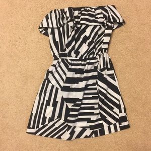 Strapless Print Dress.